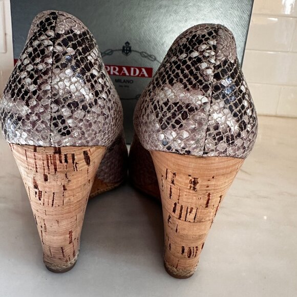 Prada Python wedge 8.5 | 38.5 - Picture 5 of 6